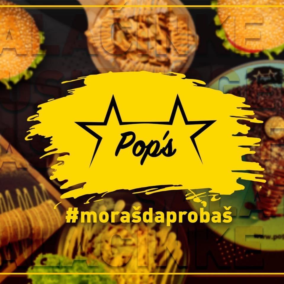 Pop's Caffe Food Logo